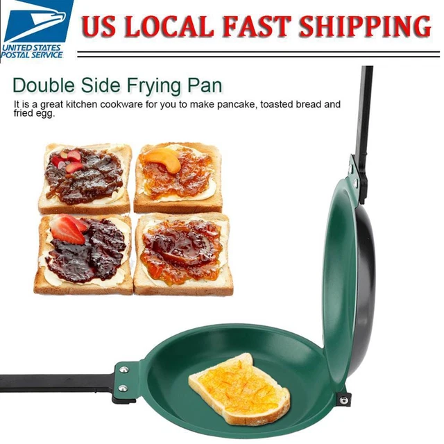 Folding Non-stick Double Side Frying Pan Omelette Egg Breakfast Kitchen Cookware