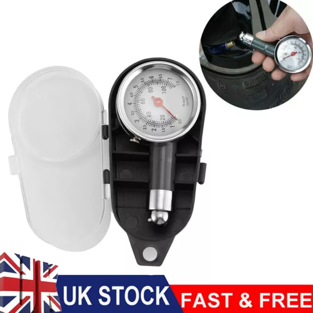 1x Car Professional Tyre Pressure Gauge Air Measurement Psi/bar Release Button