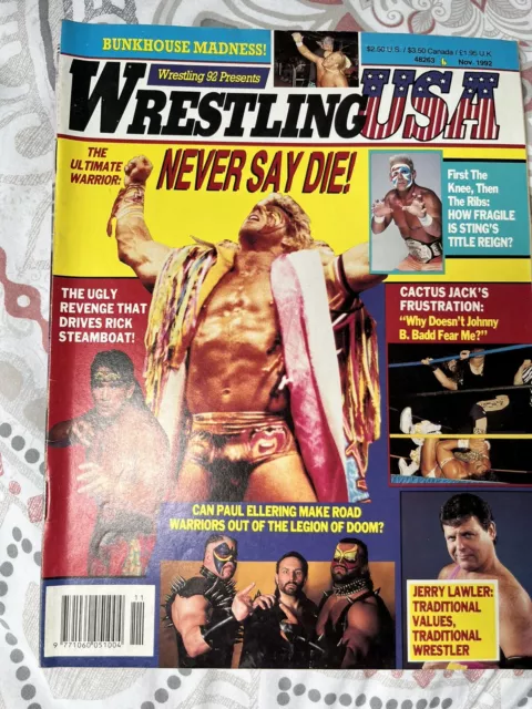 Wrestling USA Magazine Nov 92 WWE WWF Ultimate Warrior Sting