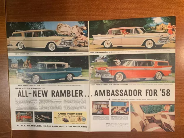 Magazine Ad* - 1958 - American Motors - Ambassador - (two-pages)