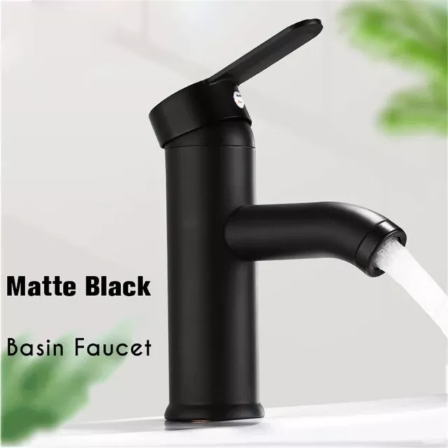 Grifo de Lavabo Negro Mate Grifos de Baño Grifo de Lavabo Latón Monomando ES