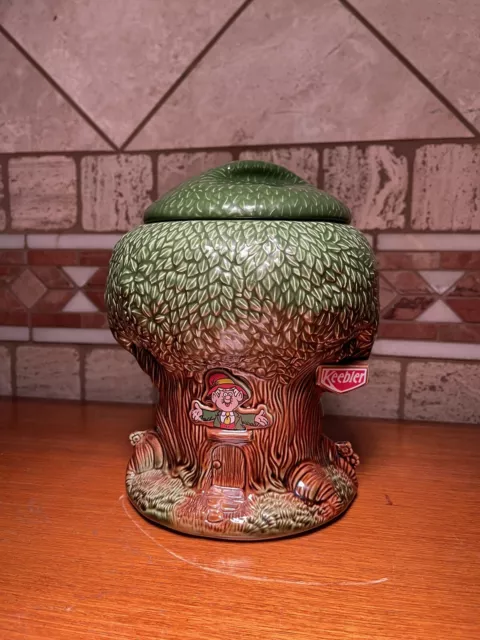 Vintage 1981 Keebler Elf In Tree Cookie Jar Made  Pottery