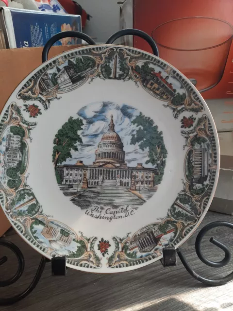 Vintage 1957  C Capstone The Capital Washington DC Souvenir Plate