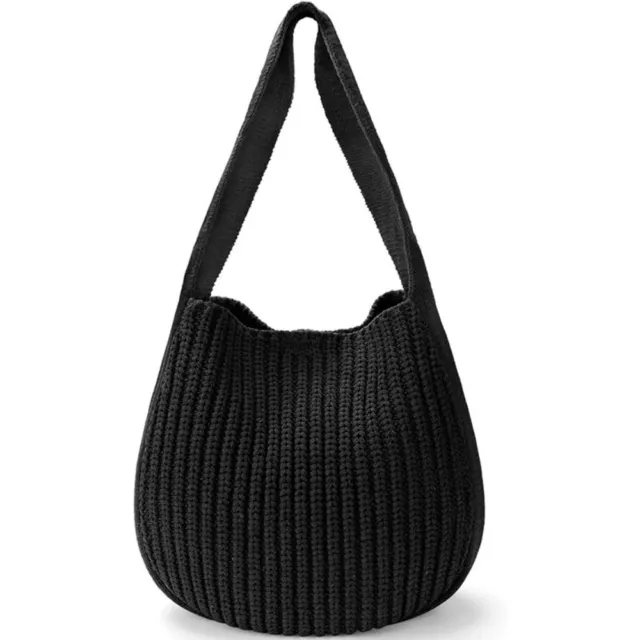 Hollow Crochet Tote Bag Large Capacity Shoulder Bag Fashion Totes  Summer