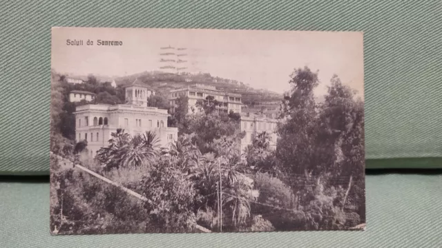 Cartolina Saluti da Sanremo 1916 Viaggiata