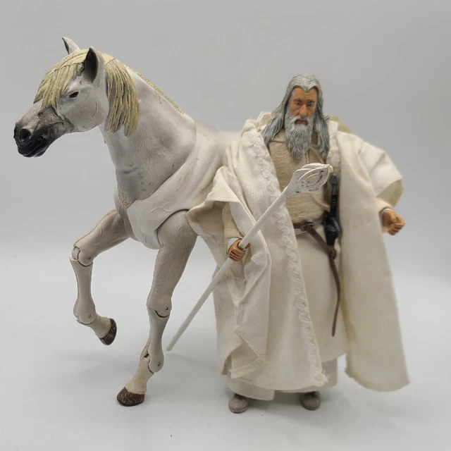 Shadowfax Rider LORD OF THE Rings White Gandalf & Shadowfax Two Towers Deluxe Horse ...