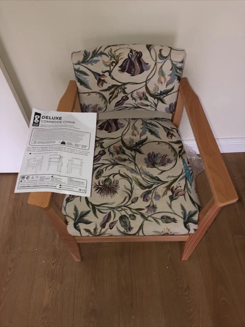 Homecraft Deluxe tapestry Commode Chair NEW WITH DEFECT RIP IN MATERIAL 2