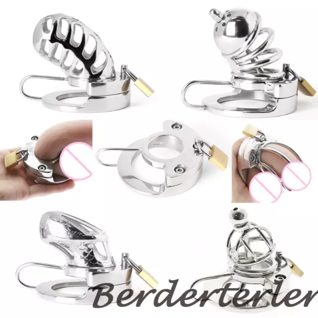 2-in-1 Metal Cage With Tube Ball Stretcher Men Testicles Stainless Steel Ring