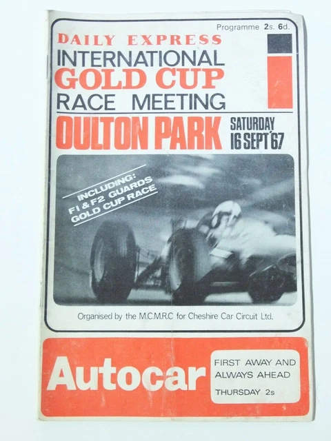 OULTON PARK 1967 16 SETTEMBRE COPPA ORO F1 programma gara originale