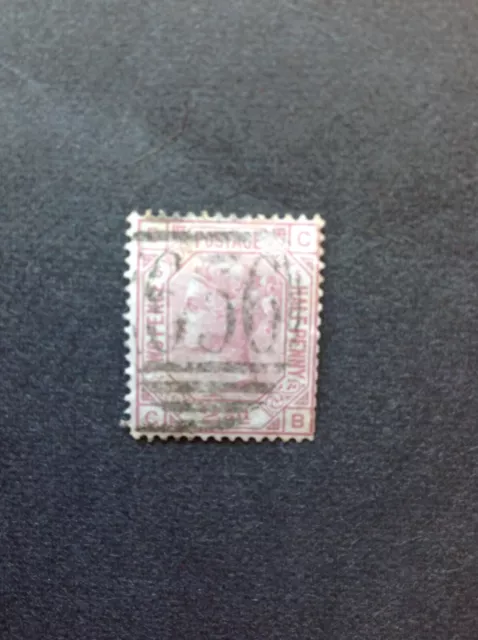 GB QV SG141 2 1/2d Rosy Mauve plate 6, Good Used. Light corner crease. Cat £85.