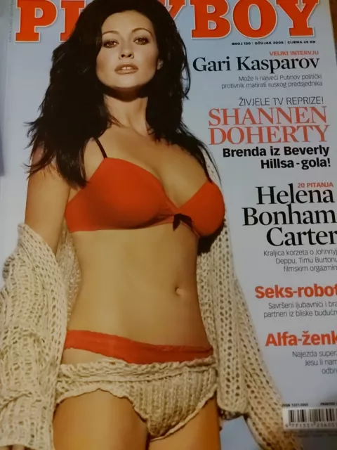 PLAYBOY  magazine  March 2008.  Croatia  cover Shannen Doherty