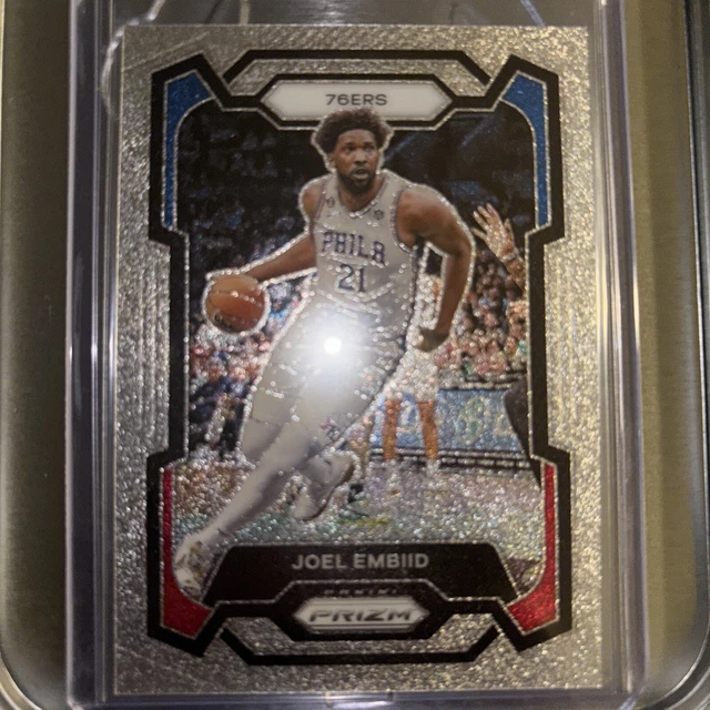 2023 24 Panini Prizm Joel Embiid Glitter Prizm Custodia Ssp Hit 73