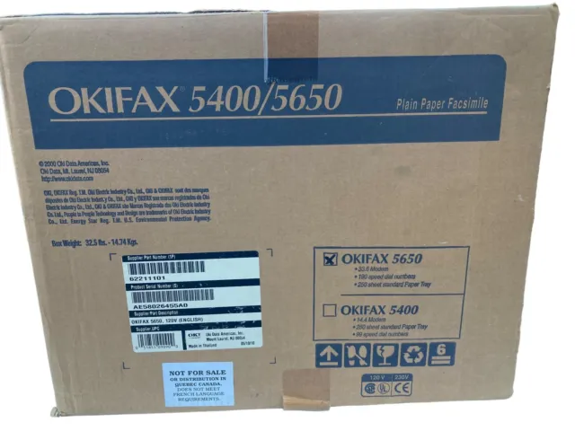 okifax 5650 fax machine plain paper facsimile machine new in box factory sealed