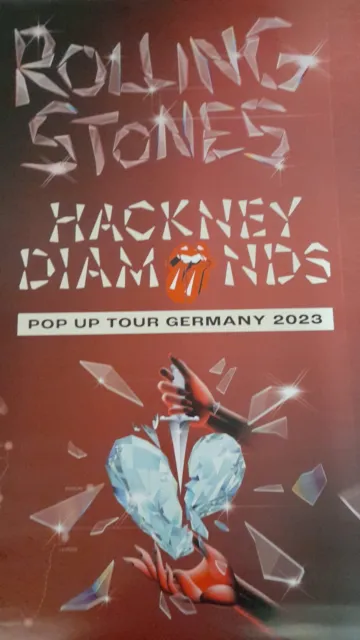 The Rolling Stones Hackney Diamonds Approx. 86x60 Promo Poster Pop Up Bus Tour
