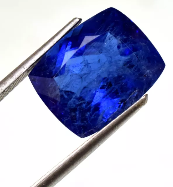 Natural Top Blue AAA Color Certified Tanzanite Cushion Cut 11.60 Ct Loose Gem 3