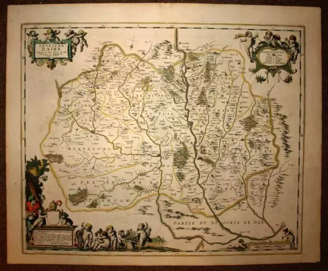 Map Geographic old The Country Martin Per Jansson Janssonius 1640 Antic Map