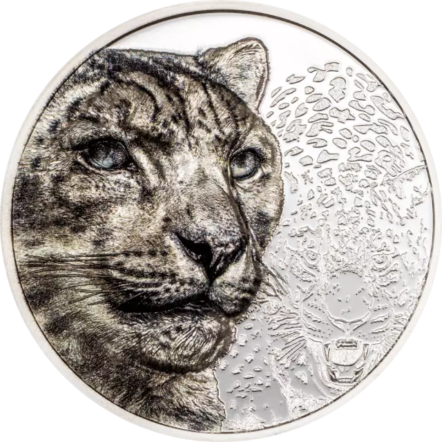 2024 Mongolia Wild Mongolia Snow Leopard 1 oz Silver Colorized Proof Coin