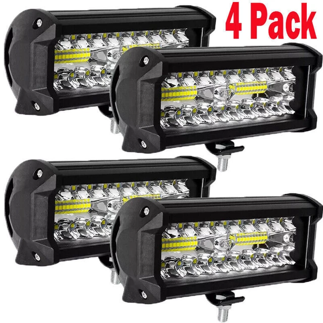4x7 Led 4X7INCH 24000LM LED Work Light Bar Fog Offroad Driving UTV Truck Spot ...