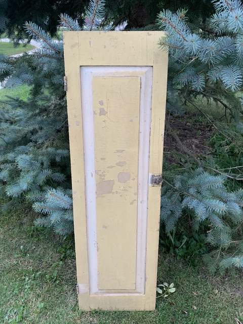 Antique Vintage Wood Panel Cabinet Cupboard