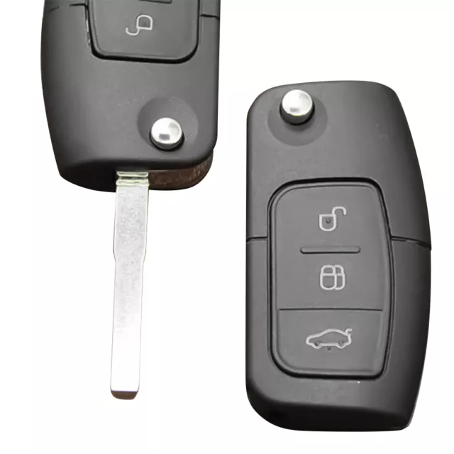 Fits Ford 433MHZ 3 Buttons 4D60_HU101 Chip Complete Transponder Remote Flip Key 2