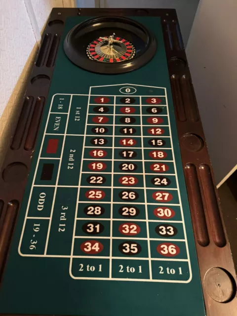Casino Poker Table With Blackjack, Roulette And Craps, Mancave Pub