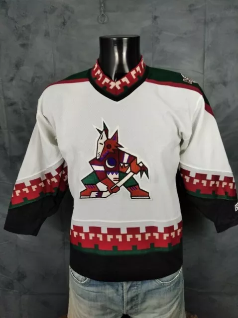 Phoenix Coyotes Maillot 1999 2003 CCM Made in Canada Vintage 90s Air Knit NHL Ho