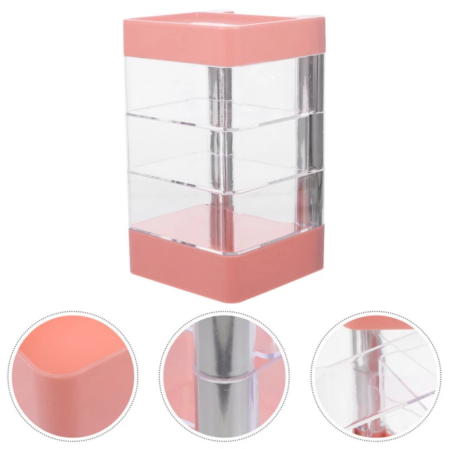 Porte Bijoux Tournant 3 Niveaux En Métal Doré - Étagère à Collier Rotative Avec Plateau Velours - Rangement Organisateur Pour Femme - 4