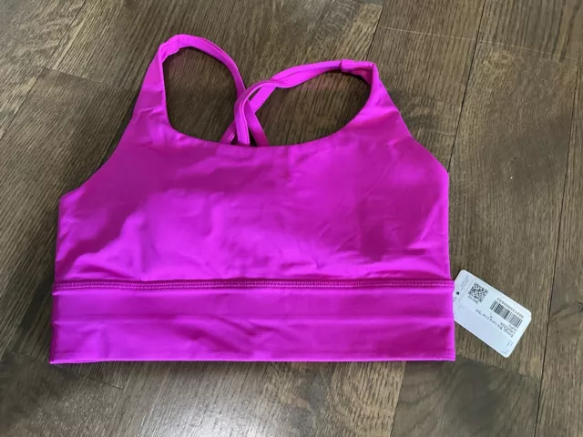 Lululemon ENERGY BRA 6 💕 Pink Highlight 💕 NEON NWT Sonic Sports Crop Sold  Out