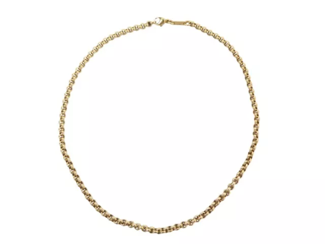 Collier Chopard Chaine Maille Jaseron 43 Cm En Or Jaune 18K 16.9Gr Gold Necklace