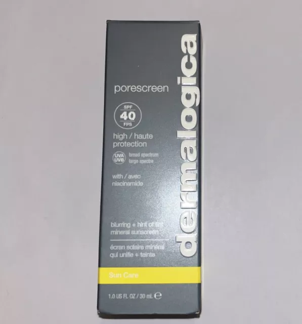 Dermalogica Porescreen Blurring + Hint Of Tint Sunscreen SPF40 30ml BB01/2025