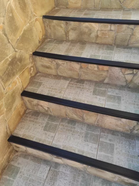 5 pcs (600x50x20 mm) Anti-Slip Stair Nosing Adhesive Non-Slip Staircase Step