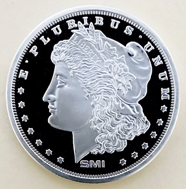 Unreal Cameo Proof Morgan Dollar Round*Flawless Gem .999 Fine!! Wow$$$ #Z142_397