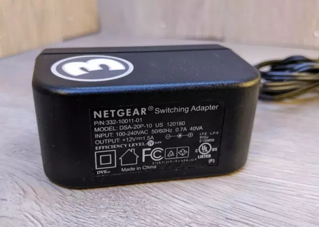 Netgear - Switching Adapter - Model-DSA-20P-10 Output-+12V-1.5A