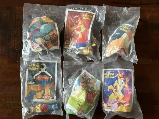 Wendy’s Happy Meal All Dogs Go To Heaven Complete Set Of Six
