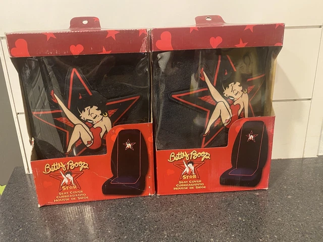 Set of Two Car-Truck Seat Covers Betty Boop Star Red Dress
