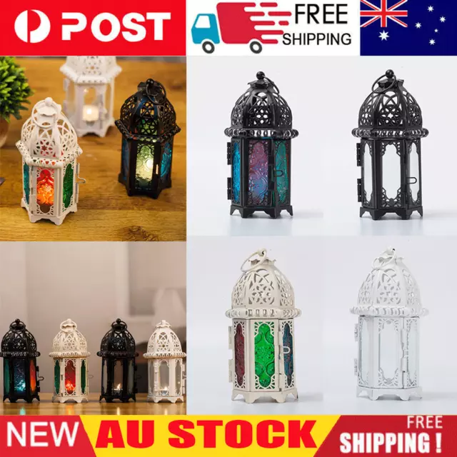 Moroccan Hollow Candle Holder Lantern Tea Light Candlestick Home Wedding Decor