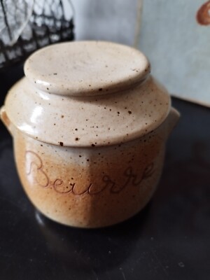 BEURRIER MOULE A BEURRE A EAU TRADITIONNEL BRETON GRES VERNISSE N°1 