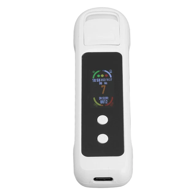 Probador de alcohol H9PRO portátil detección sin contacto blanco USB 200mAh recarga
