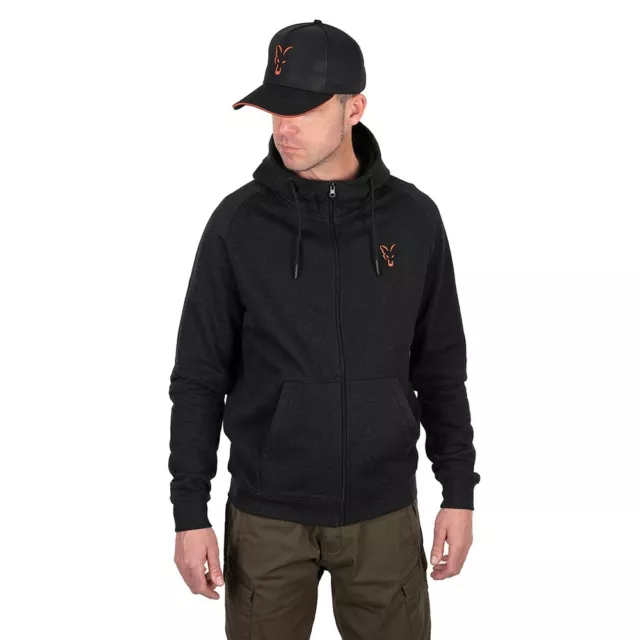 Fox Carp Fox Collection LW Hoody Black & Orange Carp Fishing Fox Carp