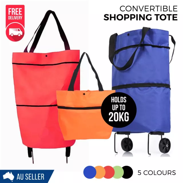 Shopping tote 2025 bag on wheels
