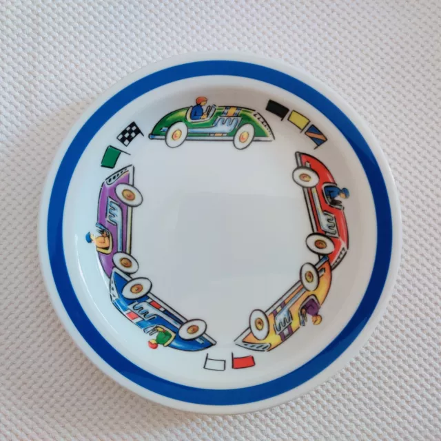 TIFFANY & CO 2002 Tiffany Race Cars Colorful Childs Plate 8" Dia