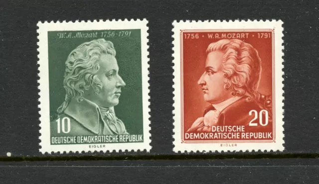 P552 Deutschland / GDR 1956 Mozart 2v. MNH
