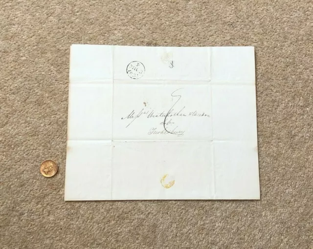 1836 GB Pre Stamp Entire to Gloucester from London Maltese Cross LS