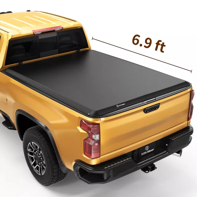 6.9FT BED SOFT Roll Up Tonneau Cover for 20202024 Chevy Silverado 2500