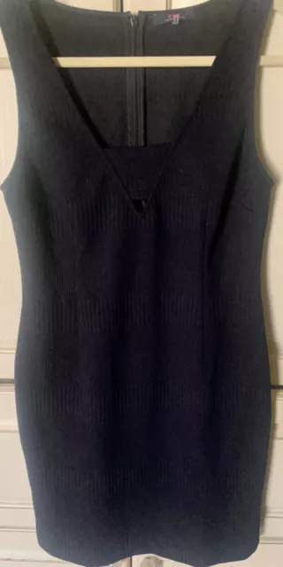 Trina Turk BLACK BODY CON Sheath Knit Dress Size 10 NORDSTROM