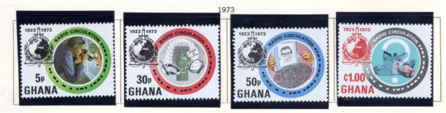 Ghana Stamp Scott #495-498, INTERPOL Anniversary, Set of 4, MLH, SCV$5.50