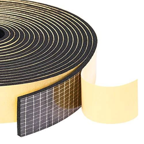 Adhesive Weather Stripping 2 Rolls 1 W X 1/8 T Neoprene Foam Weatherstrip Tape