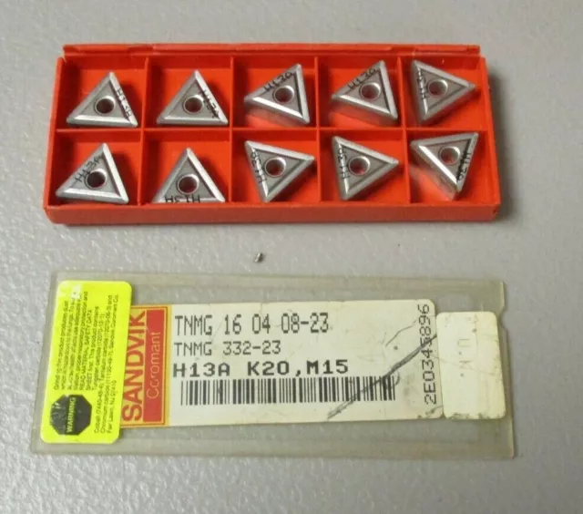 SANDVIK   Carbide Inserts    TNMG 332 -23    Pack of 10   Grade  H13A