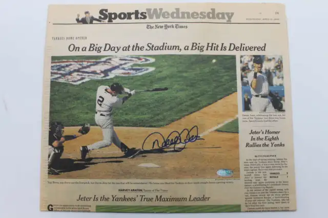 Derek Jeter Signed 2009 Inaugural Season Yankees Jersey MLB Authentic &  Steiner