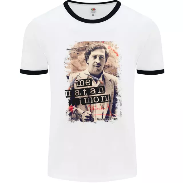 Maglietta da uomo Pablo Escobar Me Matan Limon bianca